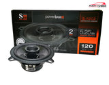 Power Bass S 5202 Bocinas de 2 vías con 120 Watts